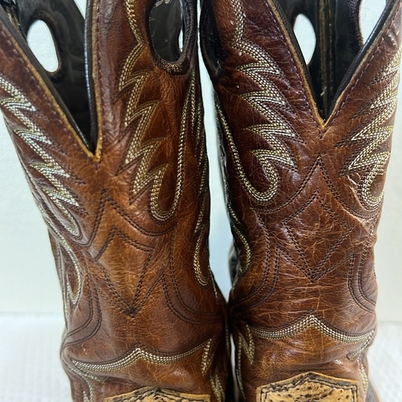 ARIAT Men's 10.5  Brown Leather Heritage Roughstock Western Cowboy Boots Pull On - Picture 7 of 12